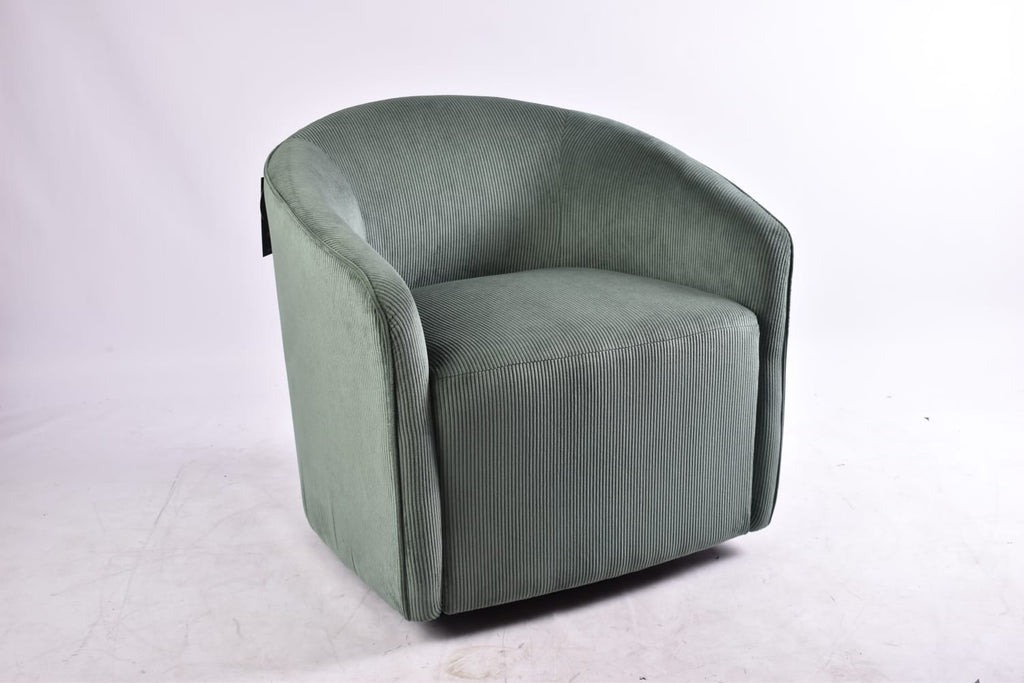 Poltrona Giratoria Corduroy Turquesa Oscuro