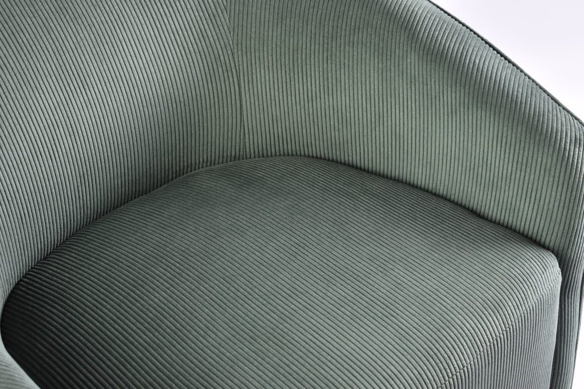 Poltrona Giratoria Corduroy Turquesa Oscuro