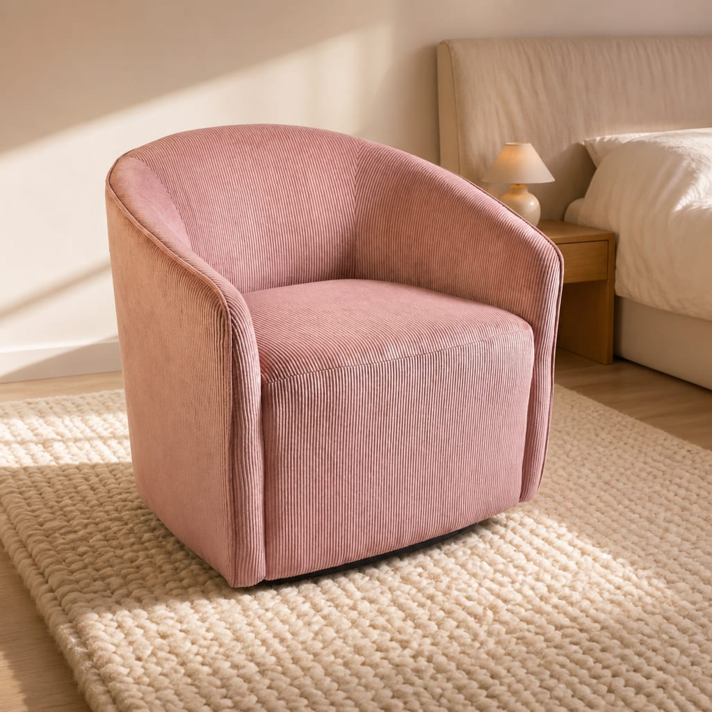 Poltrona Giratoria Corduroy Palo de Rosa