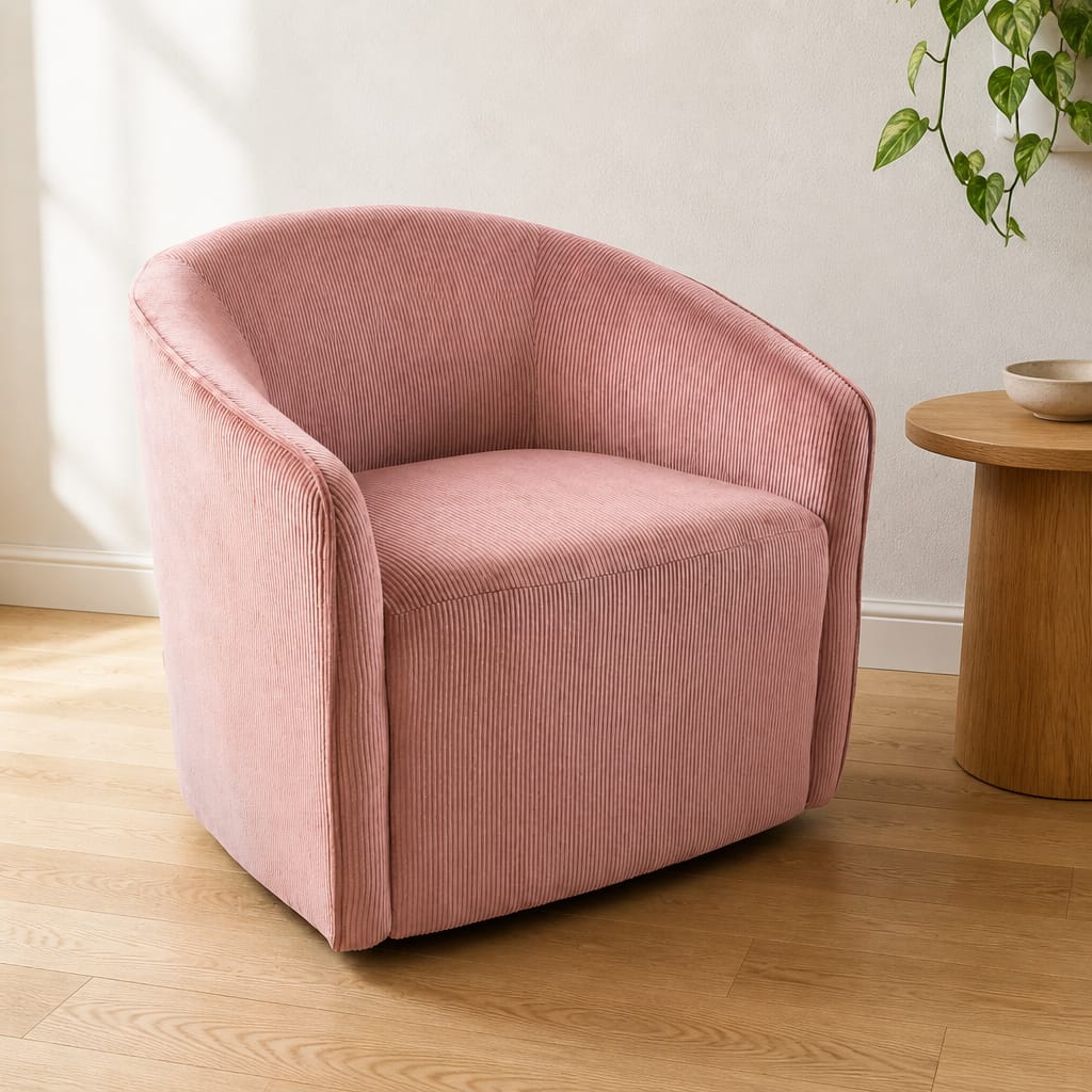 Poltrona Giratoria Corduroy Palo de Rosa