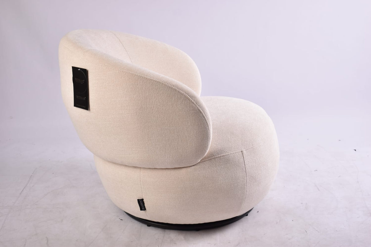 Poltrona Giratoria Oporto Tela Beige