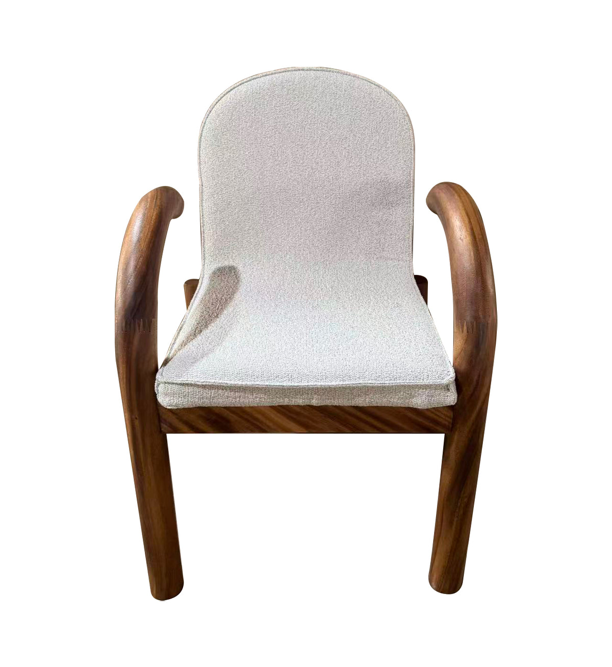 Silla de Comedor Guinea Madera de Albizia y Tela Beige