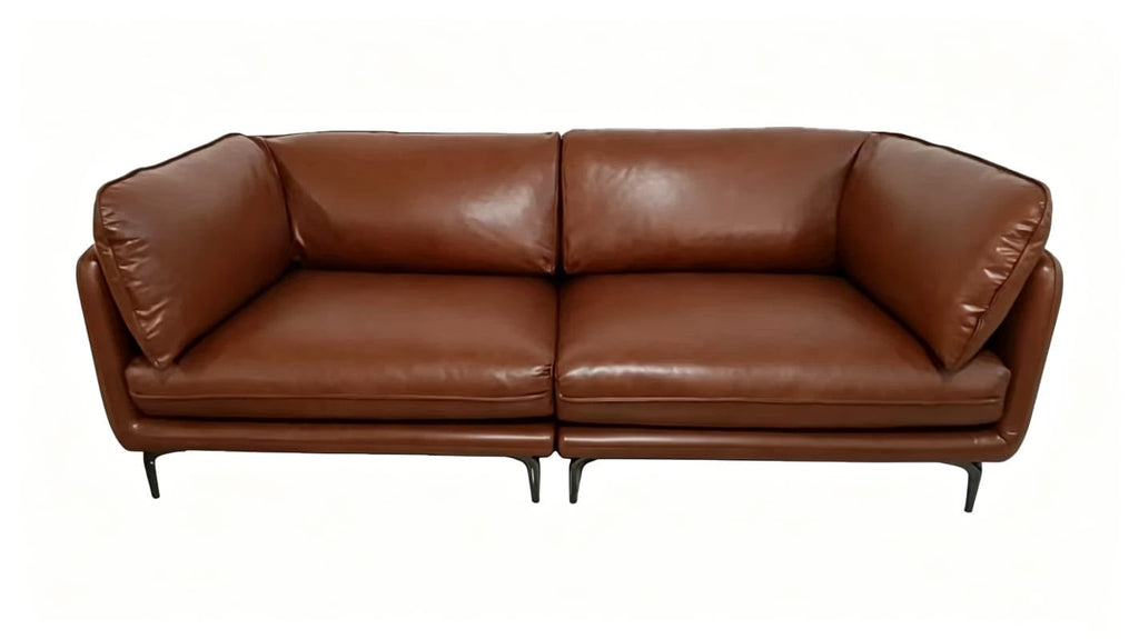 Sofá Embrace Eco-Cuero Café Oscuro 280 cm