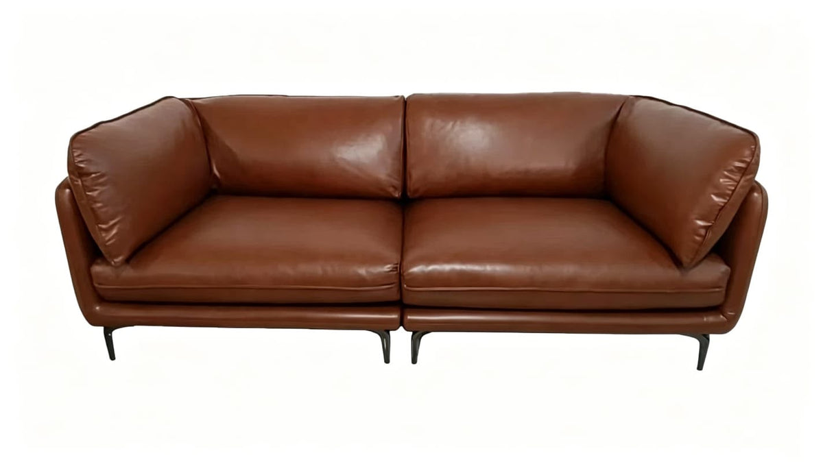 Sofá Embrace Eco-Cuero Café Oscuro 280 cm