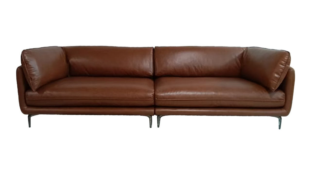 Sofá Embrace Eco-Cuero Café Oscuro 280 cm