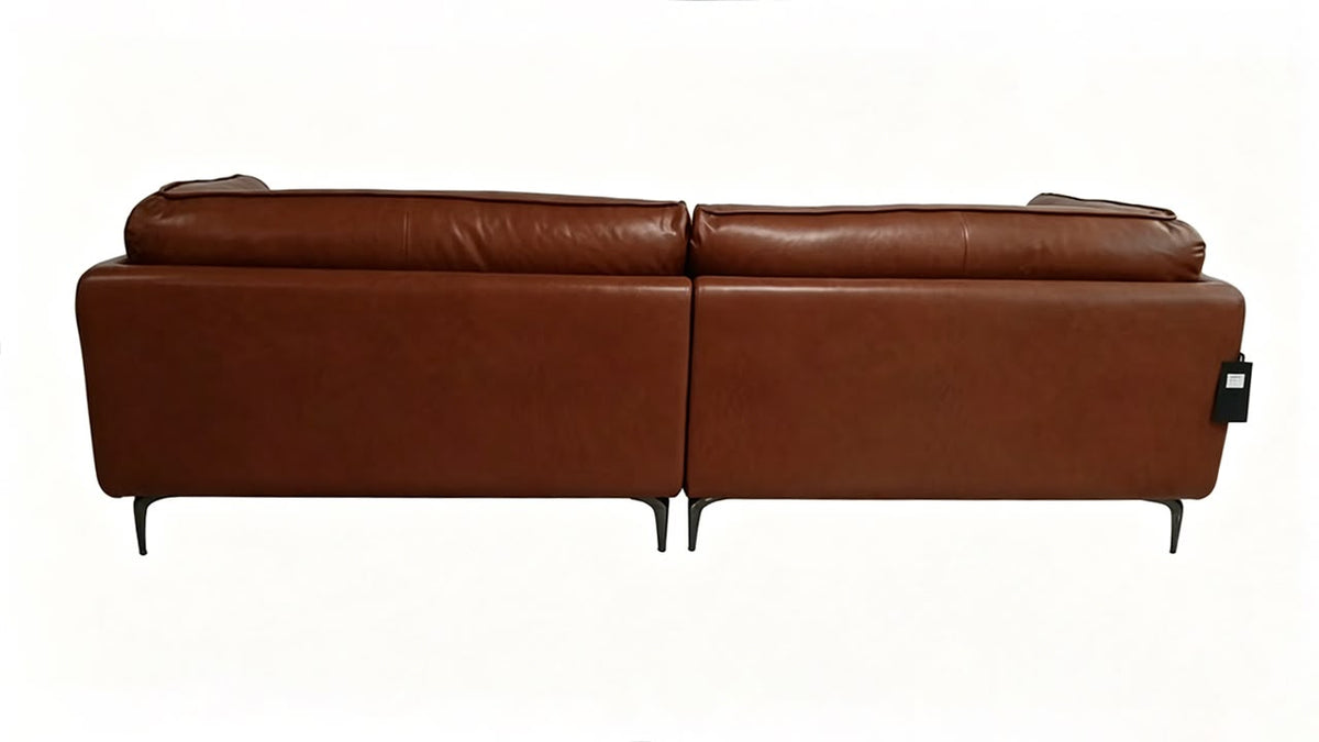 Sofá Embrace Eco-Cuero Café Oscuro 280 cm