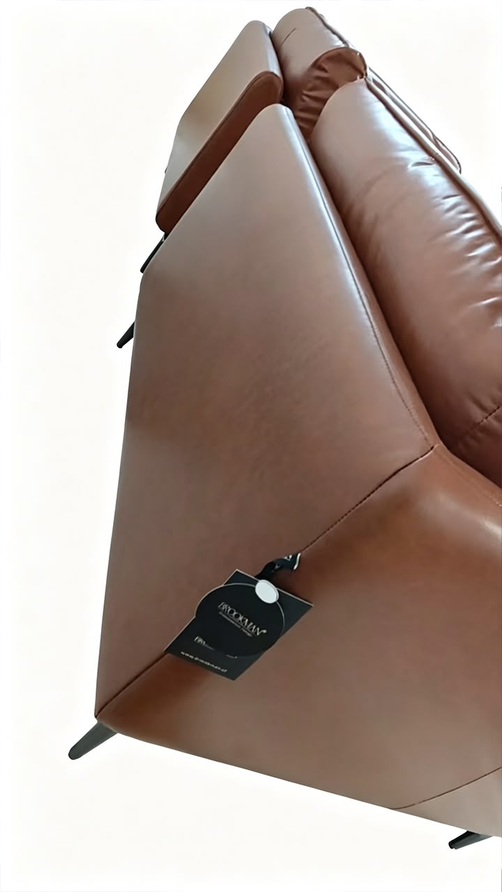 Sofá Embrace Eco-Cuero Café Oscuro 280 cm