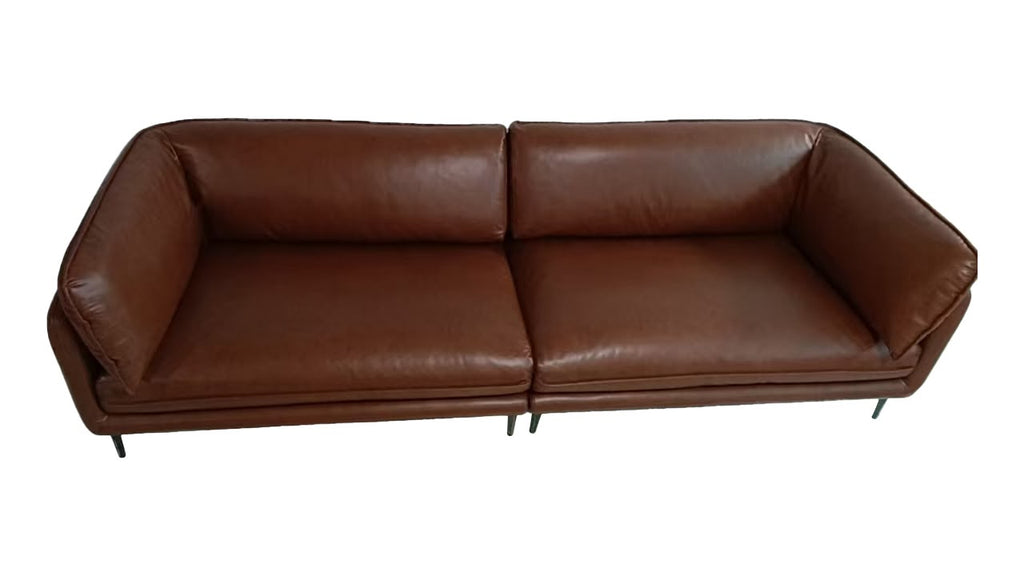 Sofá Embrace Eco-Cuero Café Oscuro 280 cm