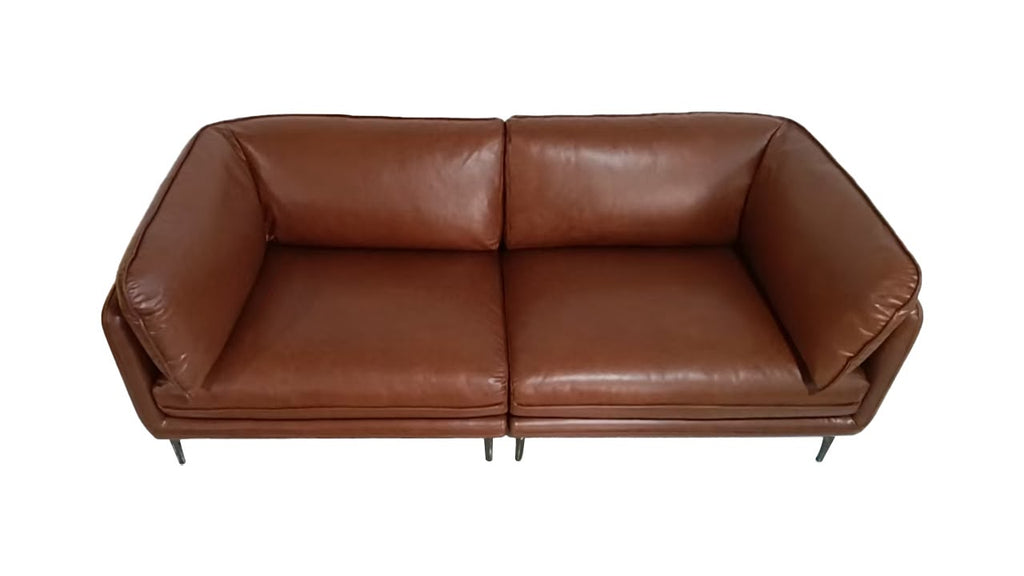 Sofá Embrace Eco-Cuero Café Oscuro 280 cm