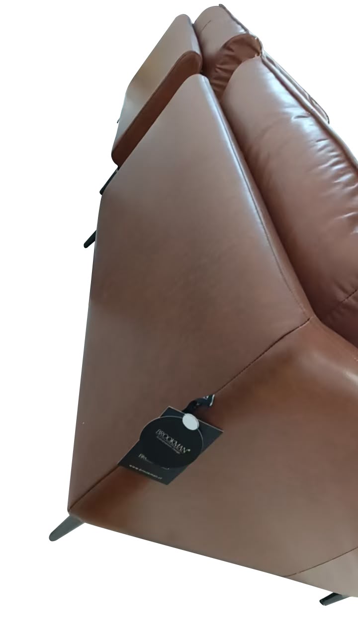 Sofá Embrace Eco-Cuero Café Oscuro 280 cm